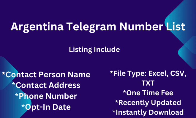 Argentina telegram number list