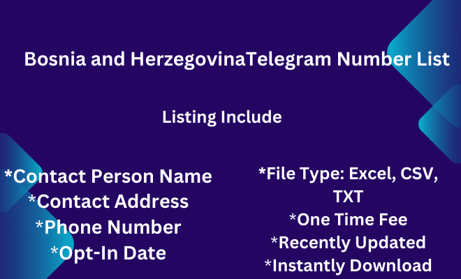 Bosnia and Herzegovina telegram number list