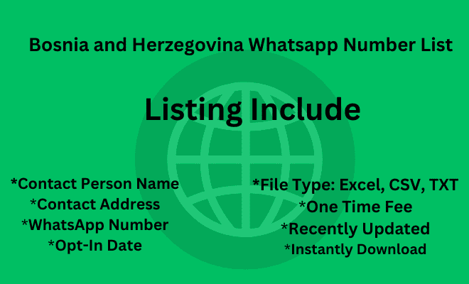 Bosnia and Herzegovina whatsapp number list