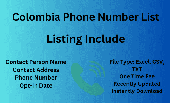Colombia phone number list