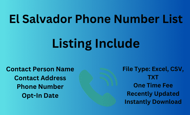 El Salvador phone number list