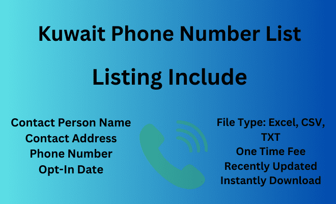 Kuwait phone number list