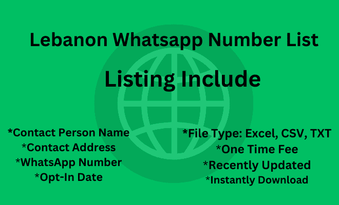 Lebanon whatsapp number list