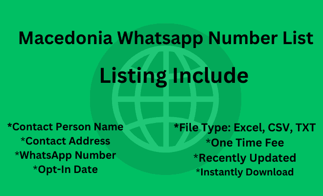 Macedonia whatsapp number list