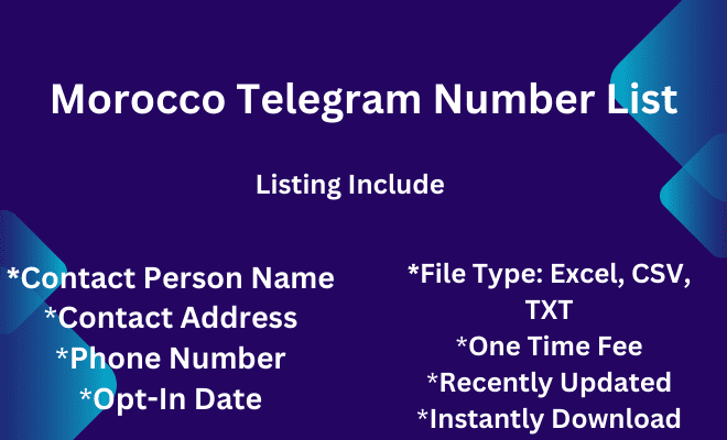 Morocco telegram number list