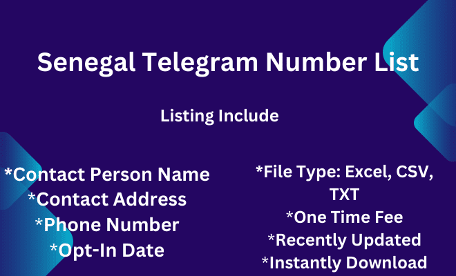 Senegal telegram number list