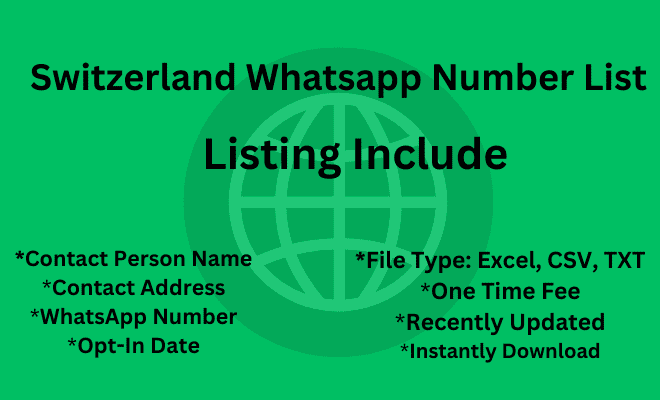Switzerland whatsapp number list