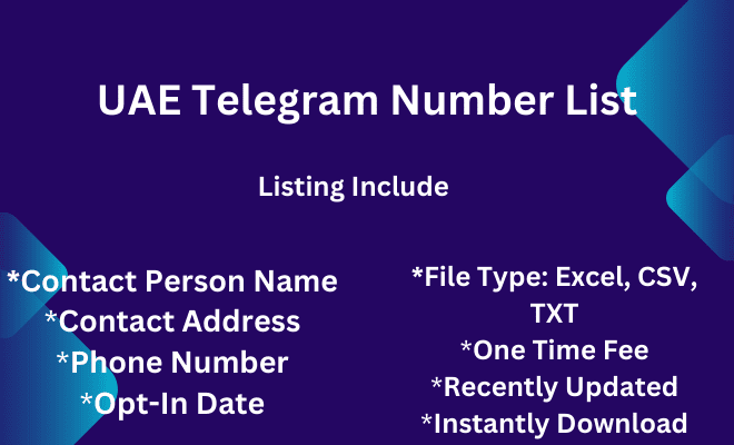 UAE telegram number list