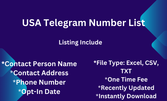 USA telegram number list