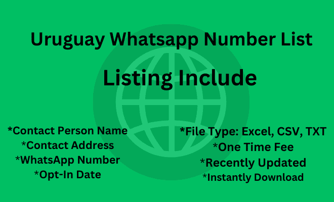 Uruguay whatsapp number list
