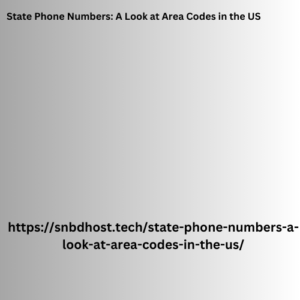 State Phone Numbers: A Look at Area Codes in the US