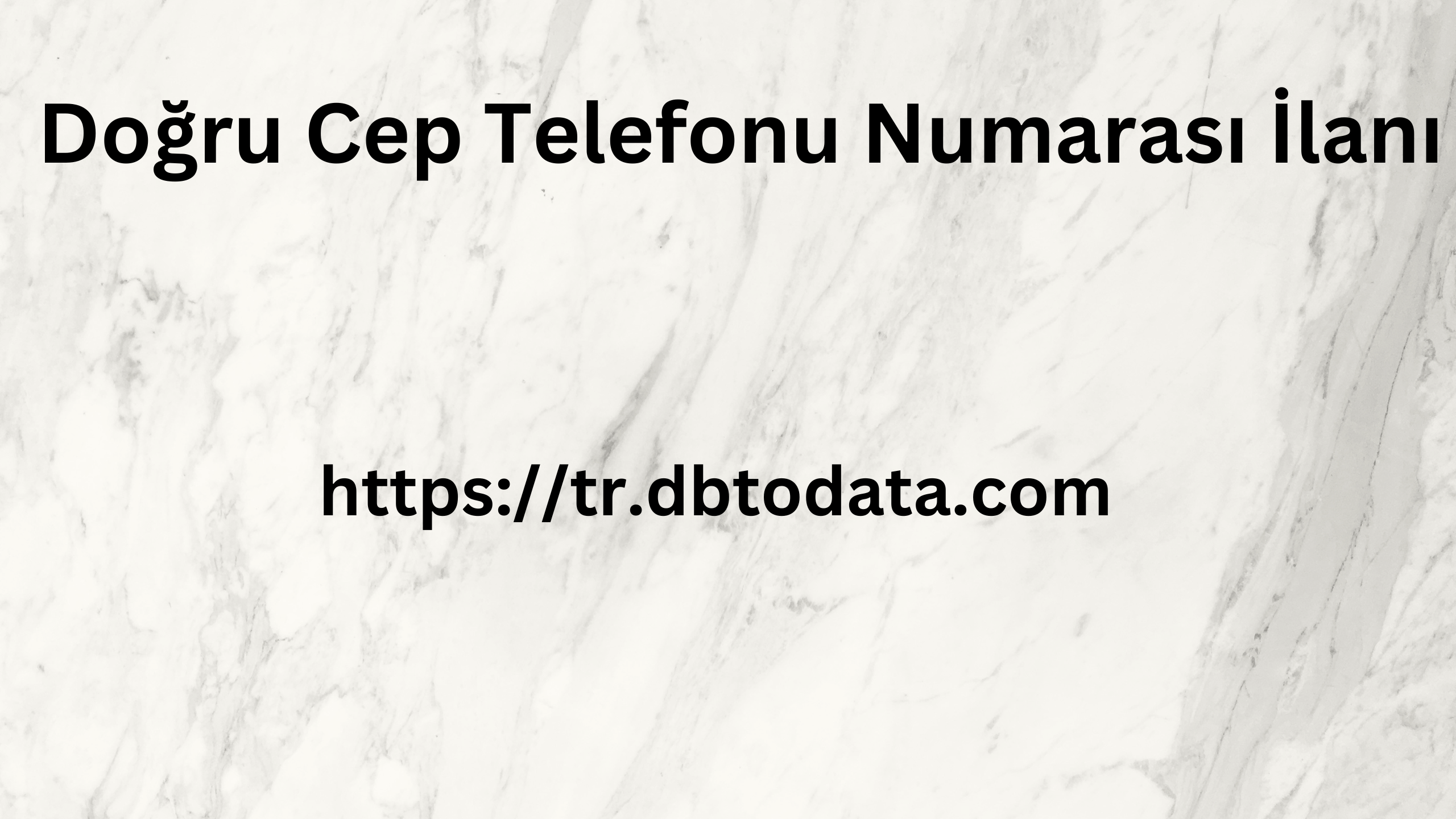 Doğru Cep Telefonu Numarası İlanı