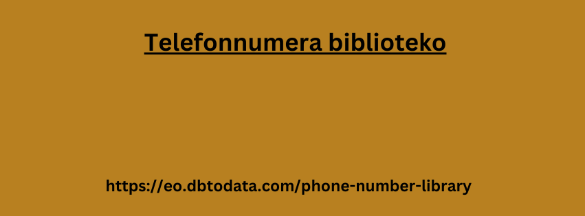 Telefonnumera biblioteko