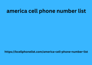 america cell phone number list