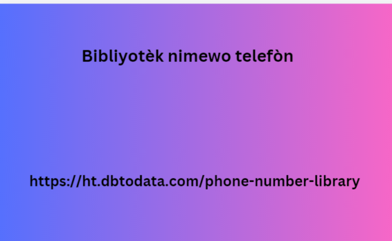 Bibliyotèk nimewo telefòn