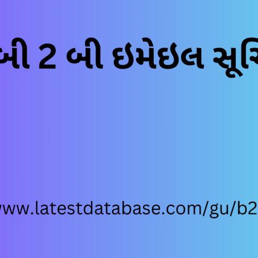 બી 2 બી ઇમેઇલ સૂચિ